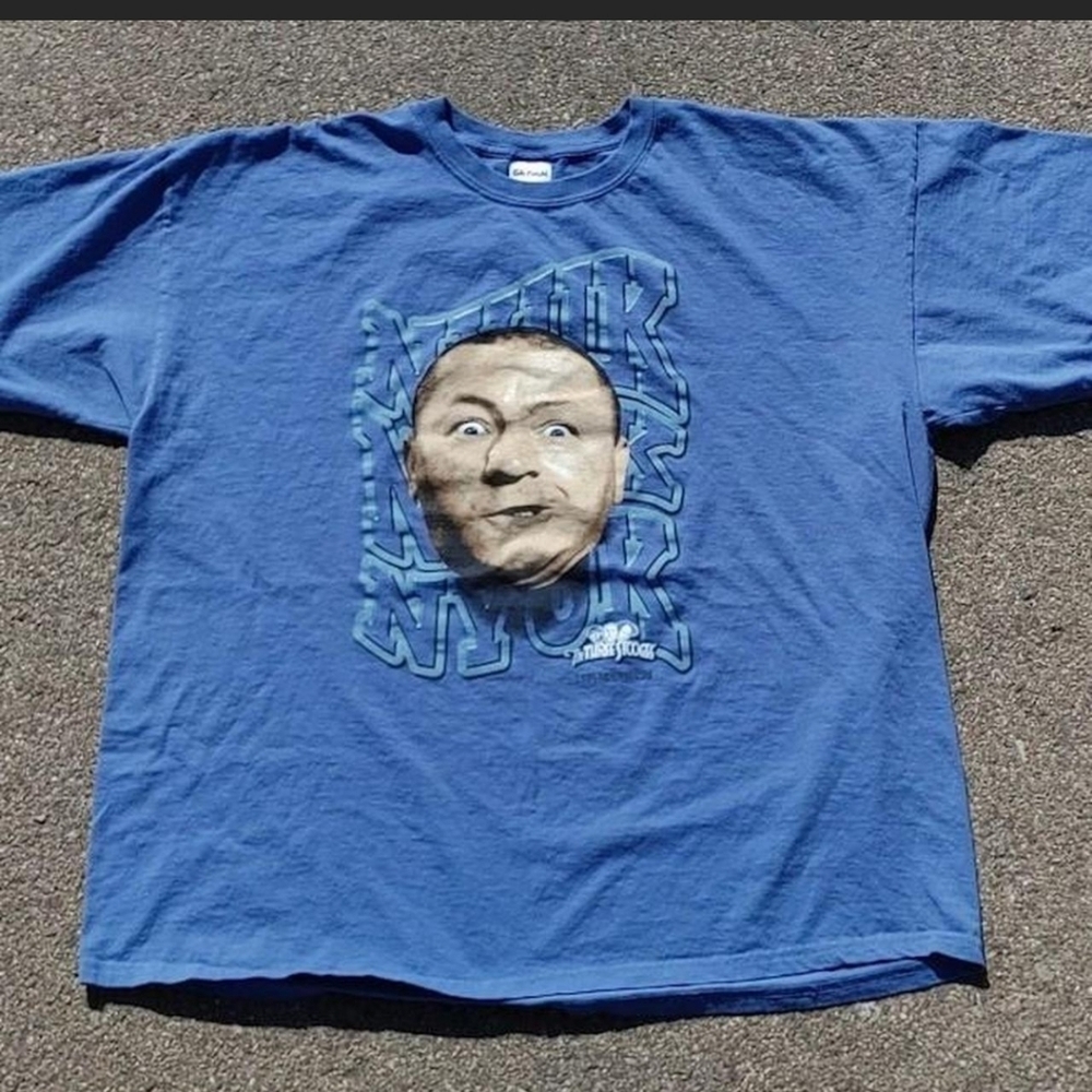 Vtg 2006 The Three Stooges Curly Gildan Heavy Cotton T-Shirt 2XL